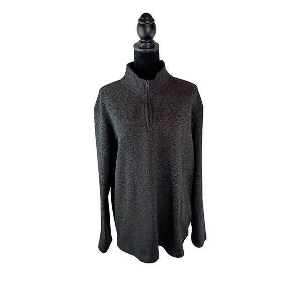 IZOD Unisex Warm Winter Sweater Pullover 2X Black Polyester Casual Cozy - Picture 3 of 6